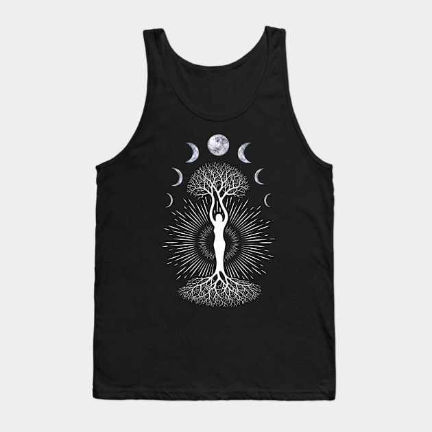 Phase Depression Moon Phase Mood Yoga Gift Tank Top by Pummli